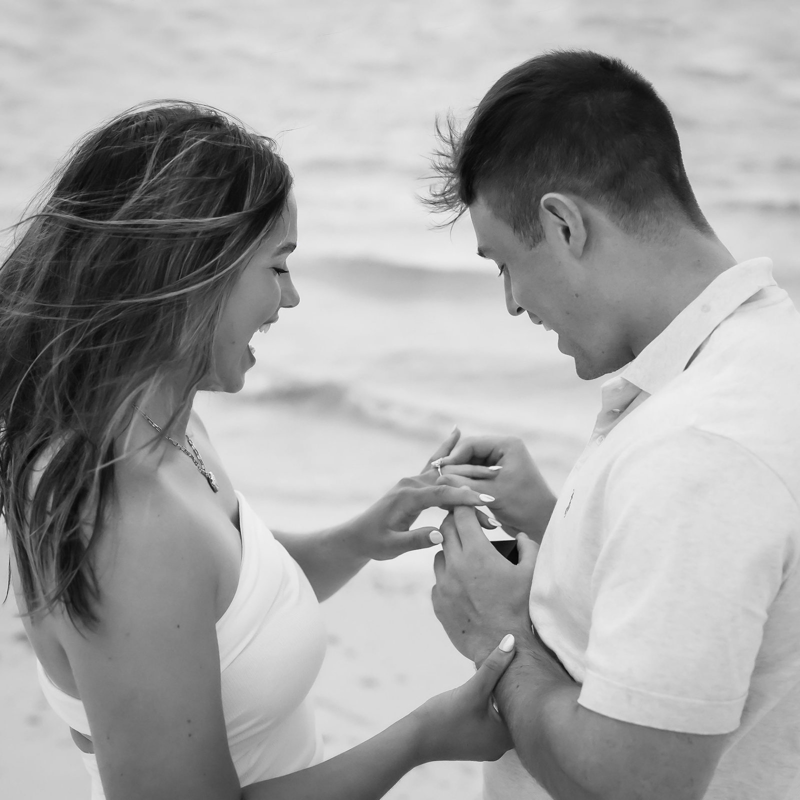Beach Surprise Proposal in Naples